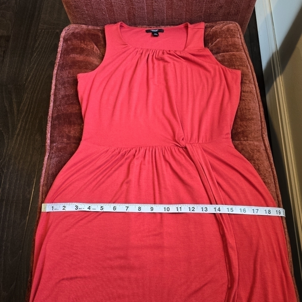 Simply Vera Vera Wang Sleeveless Orange Dress Waist & Neckline Gathers Sz. XS - Picture 10 of 11